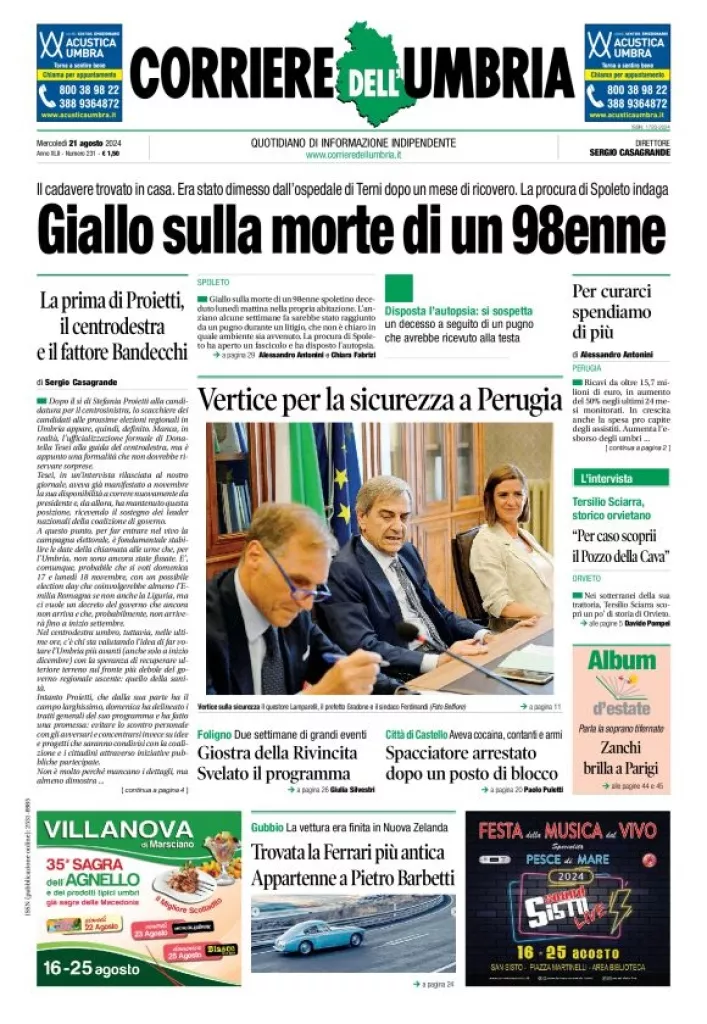 Prima-pagina-corriere umbria-del-2024-08-21